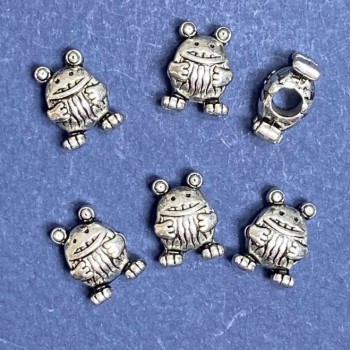 Findings Bead Frog 10x14mm, Diameter 5mm, 20g Pack +/- 8pcs