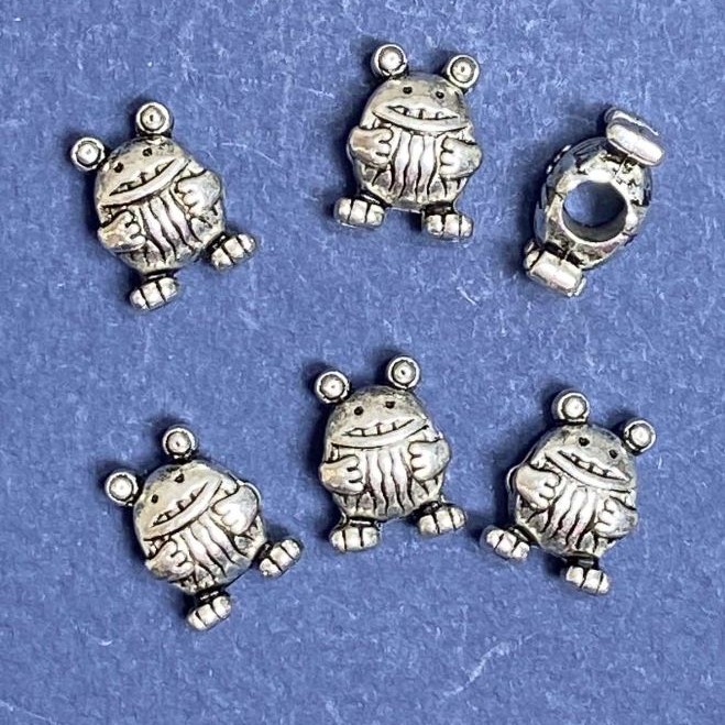 Findings Bead Frog 10x14mm, Diameter 5mm, 20g Pack +/- 8pcs