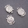 Owl Pendant Findings, 18x13mm, hole diameter 1.7mm, pack 20g +/- 9 pcs