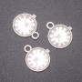 Finding Pendant Watch, diameter 15x9mm, hole diameter 5mm, pack 20g +/- 17pcs