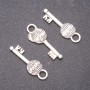 Finding Pendant Key, diameter 17x9mm, hole diameter 3mm, pack 20g +/- 19pcs