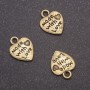 Finding Pendant Heart, diameter 13x10mm, hole diameter 1.5mm, pack 20g +/- 44pcs
