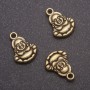 Finding Pendant Buddha, diameter 14x10mm, hole diameter 1.5mm, pack 20g +/- 22pcs