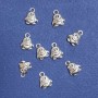 Finding Penguin Pendant, diameter 10x13mm, inner diameter mm, pack 20g +/-19pcs