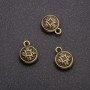 Finding Coin Pendant (bronze), diameter 10x13mm, inner diameter mm, pack 20g +/-14pcs
