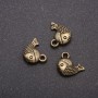 Finding Fish Pendant (bronze), diameter 13x12mm, inner diameter mm, pack 20g +/-19pcs