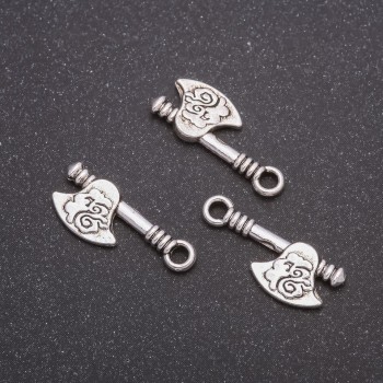 Finding Axe Pendant d0x8mm, inner diameter mm, pack 20g +/-27pcs