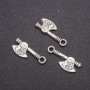 Finding Axe Pendant d0x8mm, inner diameter mm, pack 20g +/-27pcs