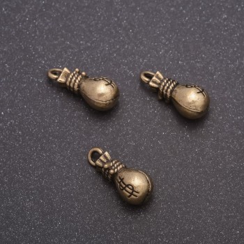 Finding Dollar Bag Pendant, diameter 7x15mm, inner diameter 1.7mm, pack 20g +/-13pcs