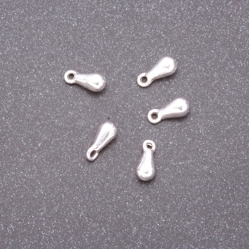 Finding Drop Pendant, diameter 7x3mm, inner diameter 0.9mm, pack 20g +/-110pcs