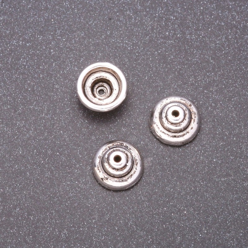 Finding Cord End, diameter 9x5mm, inner diameter 1.2-6.5mm, pack 20g +/-27pcs