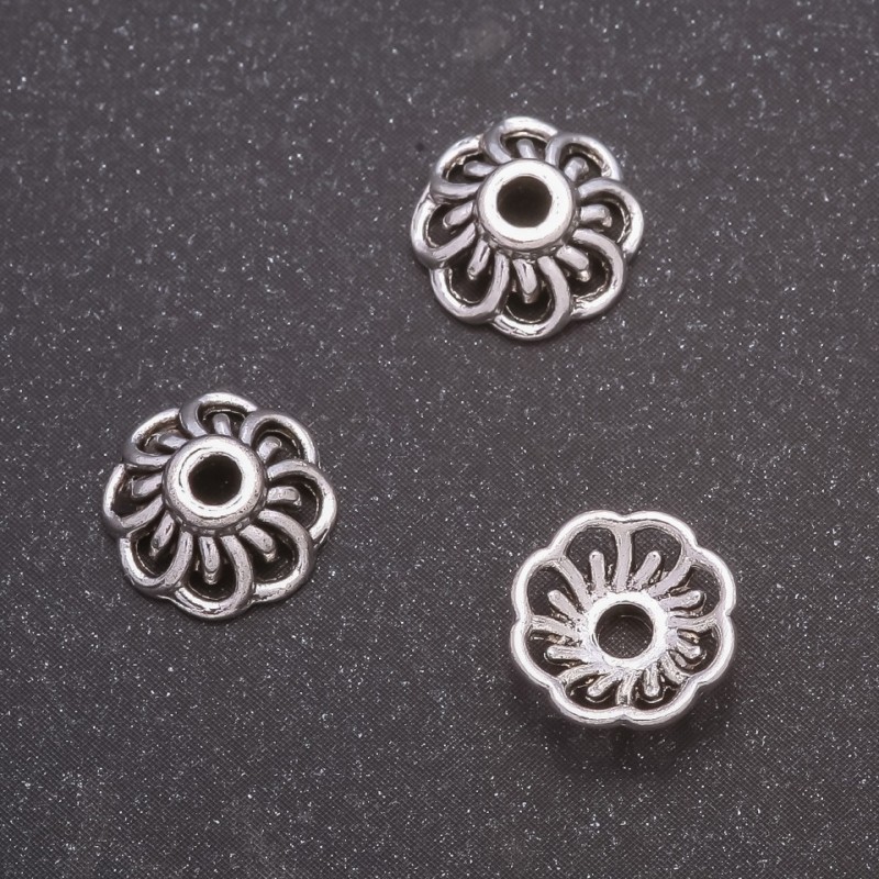 Findings End Cap, diameter 9mm, diameter inmm pack 20g +/-56pcs