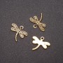 Findings Dragonfly Pendant 17x15mm, diameter in-1.5mm, pack 20g +/-22 pcs