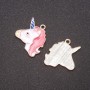 Findings Unicorn Pendant Enamel pack of 5 pcs. 25x19mm