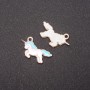 Findings Unicorn Charm Blue Enamel, Pack of 9 pcs, 22x12mm