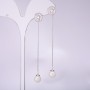 Long Stud Earrings 925 Series 'Majorca', 10mm Thickness, 80mm Length