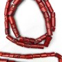 Natural Red Coral Beads, tumbled cut cylinder, diameter 12x22-25mm +/-, strand weight from 350g +/- (Price per 100g)