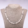 Rutilated Quartz Necklace, tumbled, 6-8mm diameter, 48cm length