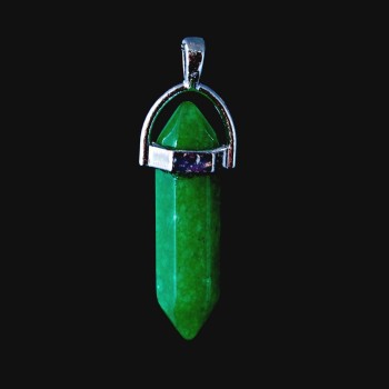 Chrysoprase Hexagon Pendant 4cm