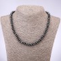 Hematite Necklace, Faceted Rondelle, 8x4mm Diameter, 45cm Length