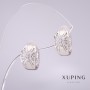 Xuping Earrings 13x8mm, Rhodium