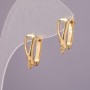 Earring Hooks, Lemon Gold Color, 17x5mm