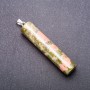Natural Heliotrope Stone Cylinder Pendant 64x54x12mm