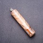 Cylinder Pendant, Natural Picture Jasper Stone, 64x54x12mm