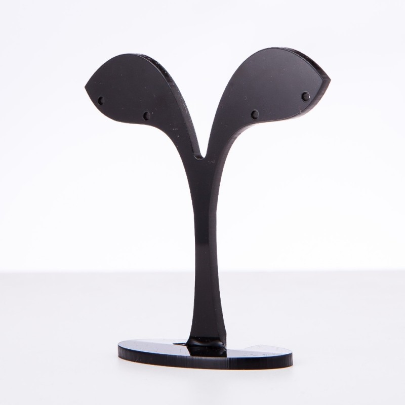 Jewelry Stand Black Plastic, Height 8cm, Width 8cm