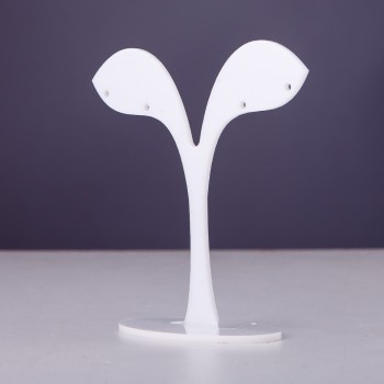 Jewelry Display Stand, White Plastic, 7cm Height, 7cm Width