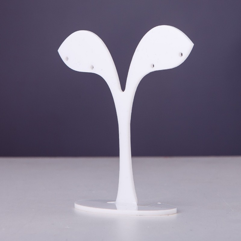 Jewelry Display Stand, White Plastic, 7cm Height, 7cm Width