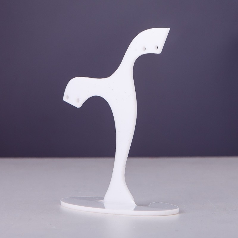 Jewelry Stand White Plastic, Height 7cm, Width 7cm