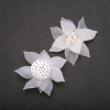 Findings Lily Flower Applique White Acrylic, diameter 50 (+/-) mm