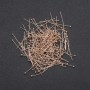 Finding Ball Head Pin, Yellow Metal, Length 20mm, 500g, 10000pcs