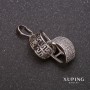 Xuping Pendant with Stone 15x23x30mm, Rhodium