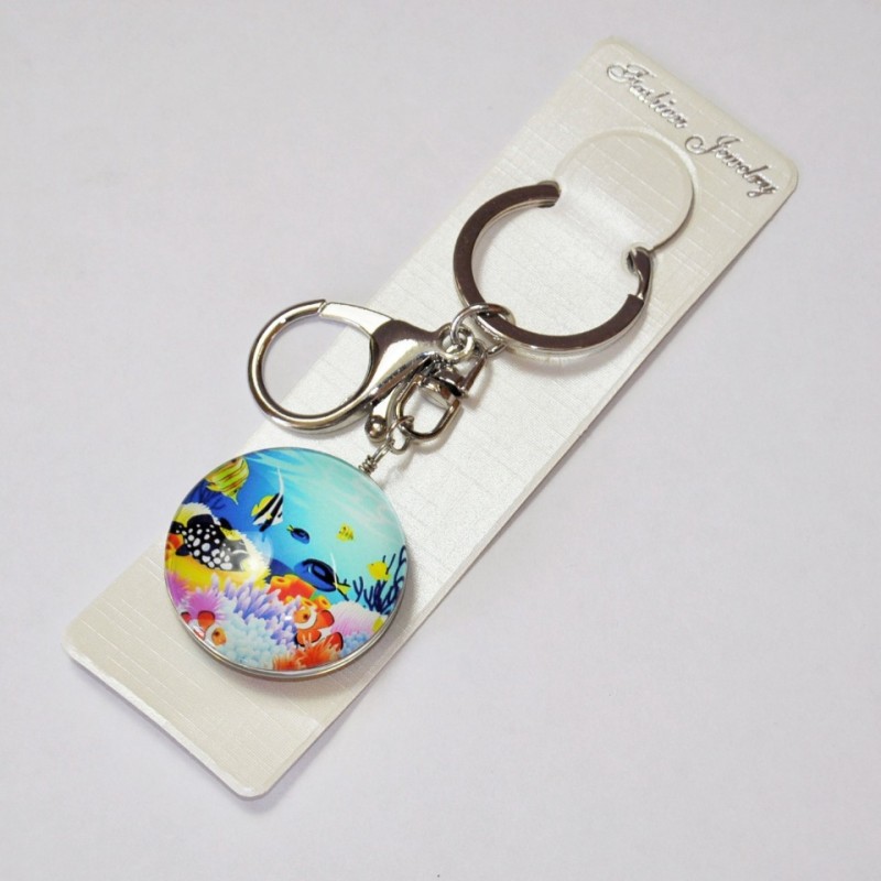 Keychain, diameter 3.5 cm, length 9