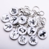 Zodiac Keychain, diameter 3.5 cm, length 9 cm, pack of 12
