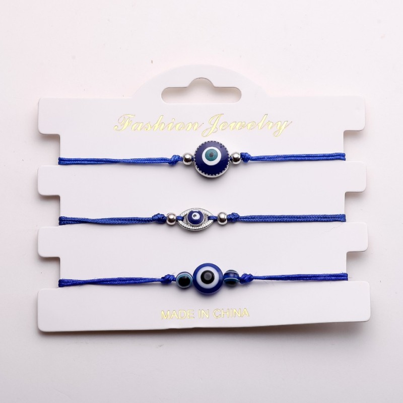 Adjustable “Eye” Bracelets, Pack of 3