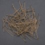 Findings Head Pin, 26mm Length, “Nail Head” Style, Bronze, 0.5kg
