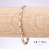 Xuping Bracelet, Fancy Braid, 6mm Thickness, 19cm Length, Rhodium, 18K Gold Plated