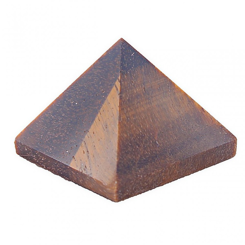 Tiger's Eye Stone Pyramid Souvenir, height 3cm, width 4cm(+-)
