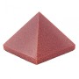 Aventurine "Golden Sand" Souvenir Pyramid, Pressed Stone, 3.6cm Height, 3.0cm Width