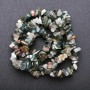 Natural Moss Agate Chip Beads on Thread, Diameter 8-9mm (+/-), Length 85cm