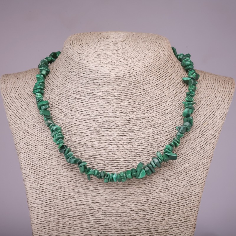 Malachite Beads Natural Stone碎 8x3mm chips, 45cm length
