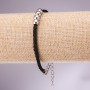 "Black Thread" Bracelet with Beads, diameter 6mm, length 17-21cm