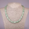 Natural Stone Jade Necklace Cylinder, diameter 8x17mm, length 45cm