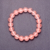 Natural Chalcedony Smooth Round Bead Bracelet, 8mm (+/-) Diameter on Elastic, 18cm Circumference