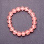 Natural Chalcedony Smooth Round Bead Bracelet, 8mm (+/-) Diameter on Elastic, 18cm Circumference