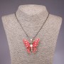 "Butterfly" Pendant on Long Chain "Black Gold", Diameter 44x50mm, Length 85cm