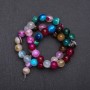 Eye Agate Beads, Multicolor, Diameter 8mm, Thread Length 38cm